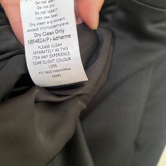 House of CB L A-C Adrienne black satin strapless corset maxi dress NWOT - Picture 10 of 14